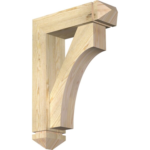 Ekena Millwork Westlake Arts and Crafts Rough Sawn Bracket w/ Offset Brace, Douglas Fir, 6"W x 20"D x 28"H BKT0604X20X28WTL03RDF - main